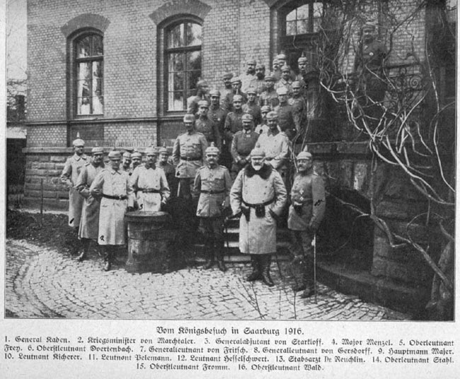 H.M. the King of Württemberg’s visit to the 58. Infanterie-Division on 29th November 1915