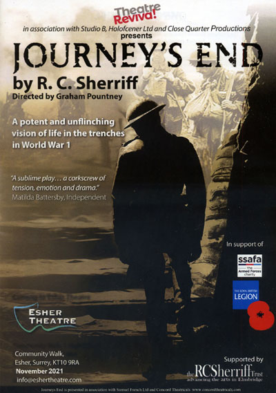 Program cover for Journey's End at the Esher Theatre