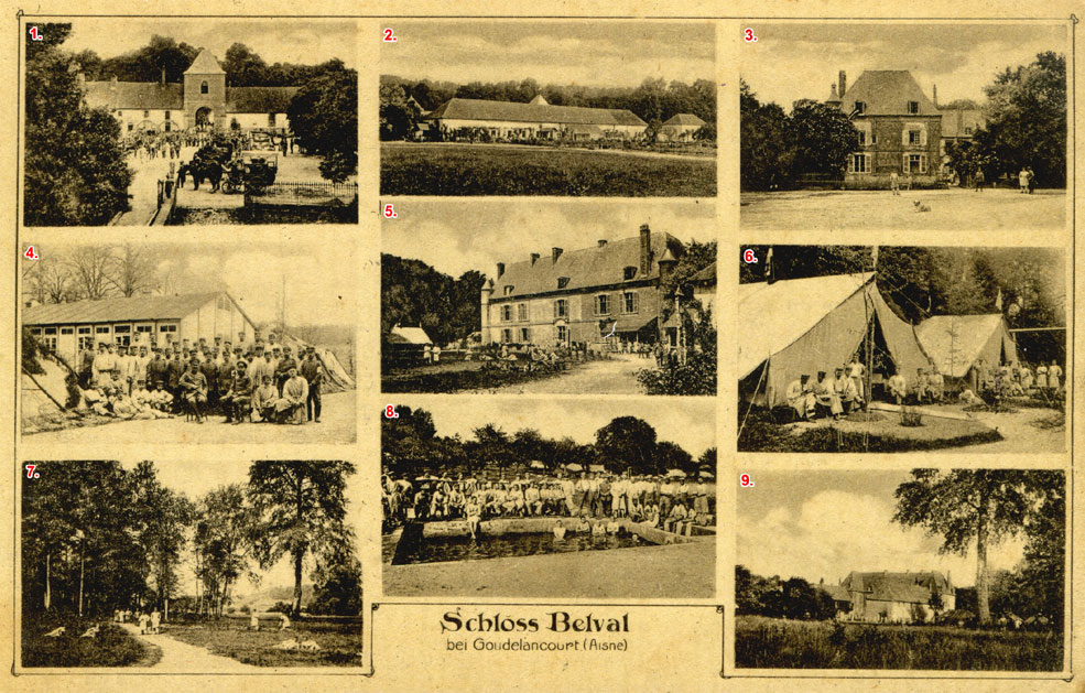 SCHLOSS-BELVAL 1914/15 als Lazarett und Erholungsheim (click to enlarge)