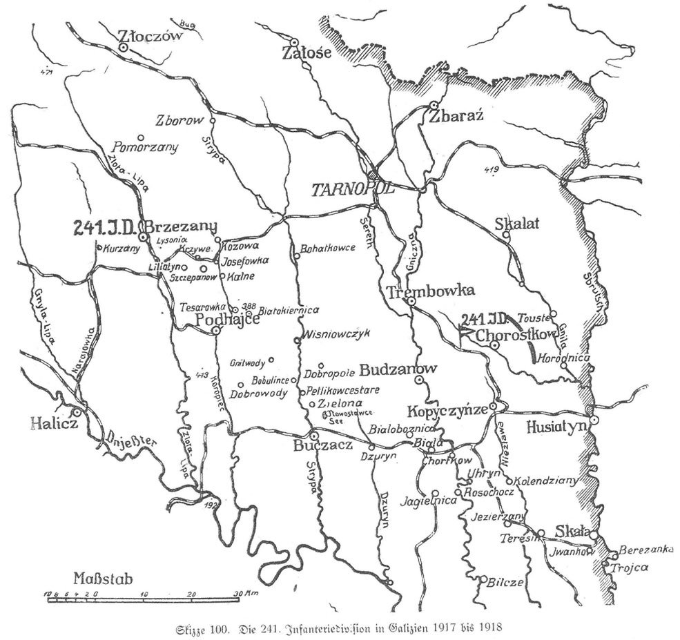 The Central Powers' counteroffensive in Galicia from the point of view of 241.ID.