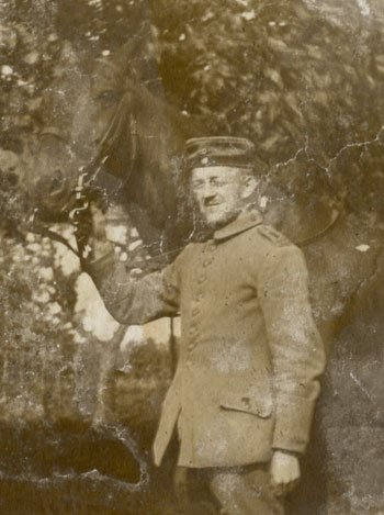 Arno and 'Rudolf' in La-Ville-aux-Bois ca. 1916 (sadly we have no 1918 photos of him).