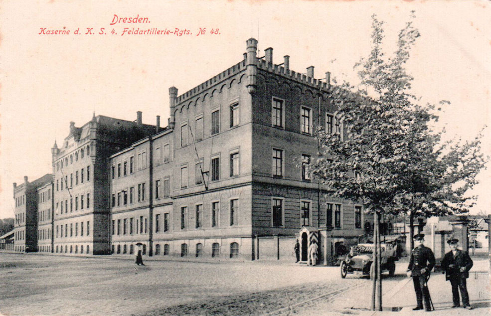 The König-Georg-Kaserne, home of Kgl. Sächs. 4. Feldartillerie-Regiment Nr.48