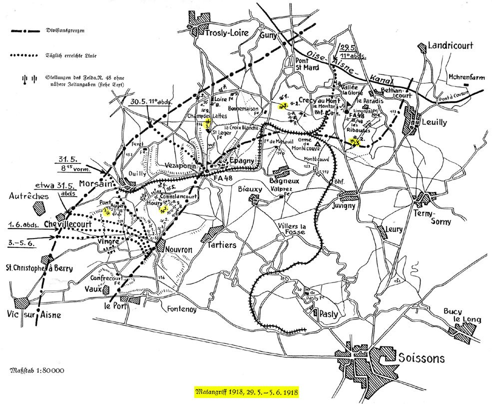 FAR 48 in the May 1918 (Blücher) offensive.