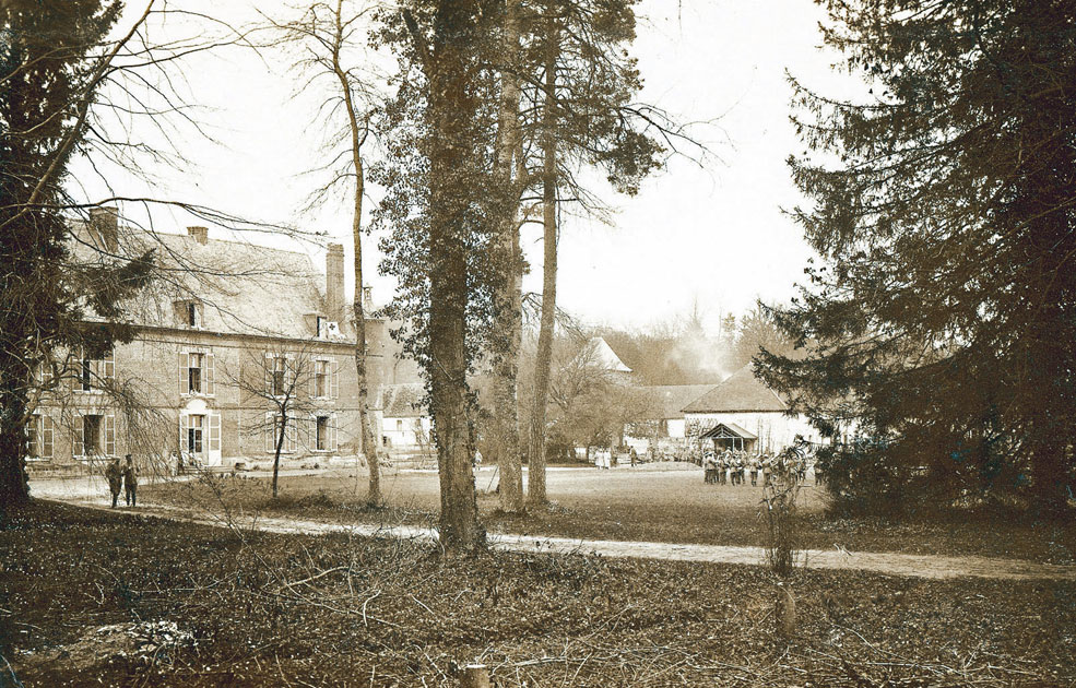 View from Berthelen's album dated 29th April 1915, looking across the front of the chateau